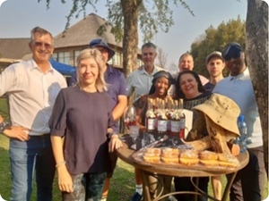 art and wine team building